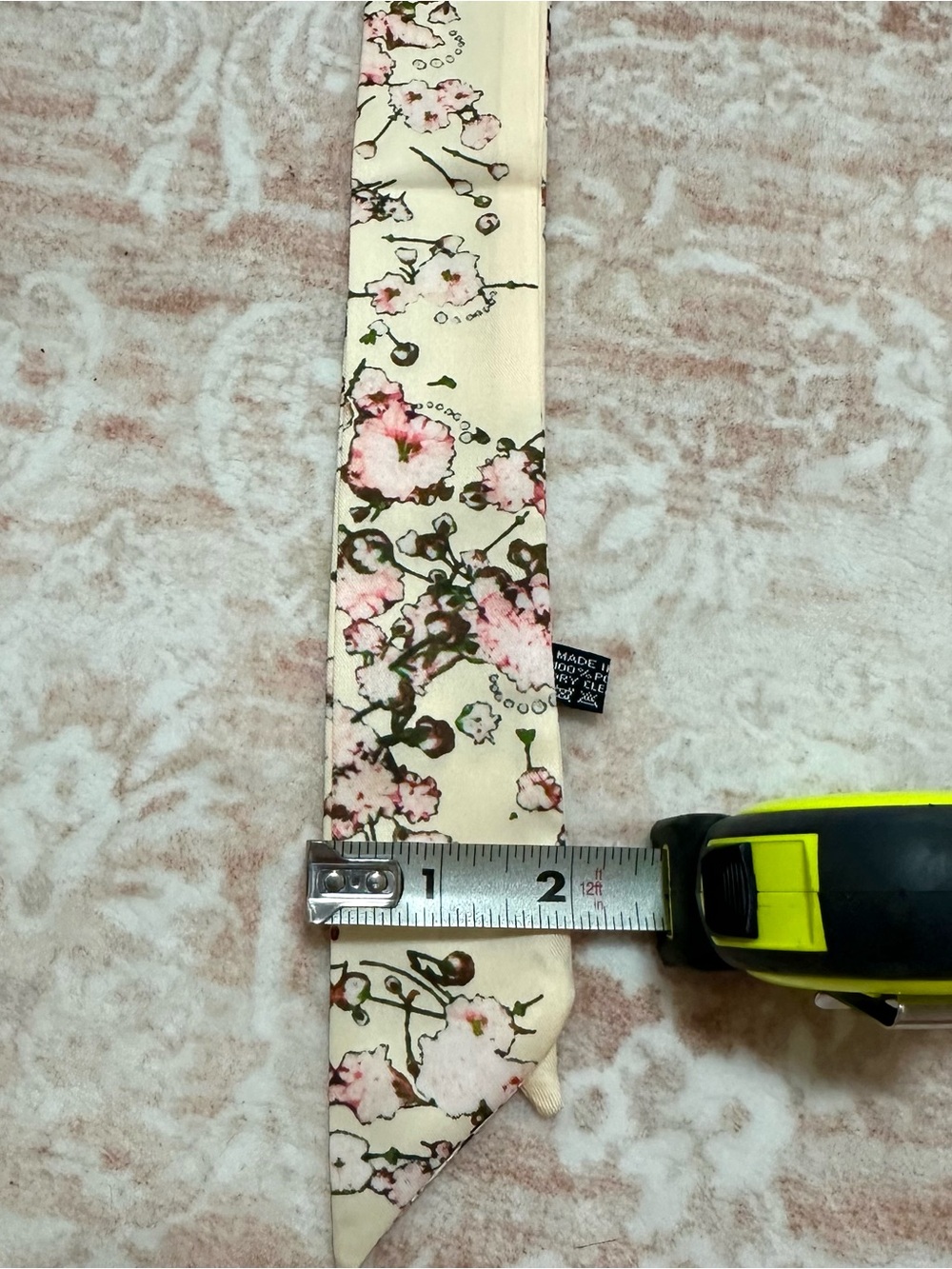 NEW 🌸 Satin Floral Twilly Scarf Tie - Picture 8 of 8
